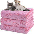 100% Polyester Dog Blanket Washable Fluffy Fleece with Animal Solid Pattern Soft Warm Knitted Bed for Puppy Cat Home Use
