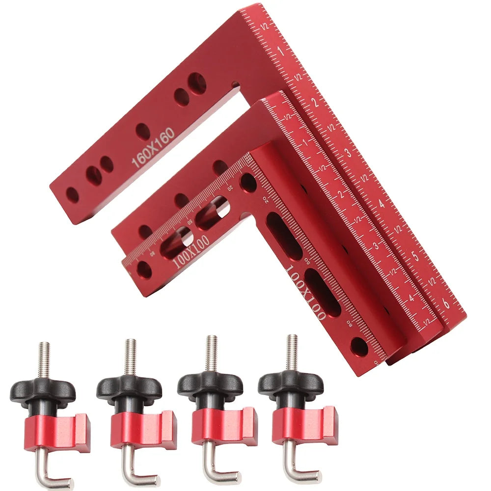 90 Degrees L-Shaped Auxiliary Fixture Splicing Board Positioning Panel Fixed Clip Carpenter's Square Ruler Woodworking Tool