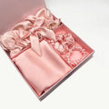 100% Silk Hair Care Set Plain Home Woven Pillowcase Bonnet Stain Resistant Portable Sleeping Turban Plant Pattern Back Opening