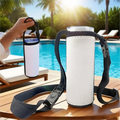 Skinny Sublimation 20oz Tumblers Neoprene 20 oz Tumbler Holder with Hand Strap