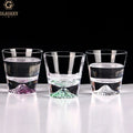 Snow Mountain Fuji Mountain-shaped Whiskey Glasses Beer Glass Spray Color Heavy Bottom Whisky Shot Glass