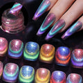 BORN PRETTY 10ml Sparkling Rainbow Color Double Light 9D Reflective Glass Cat Eye Magnetic Nail Gel Polish Varnis Semi Permanent