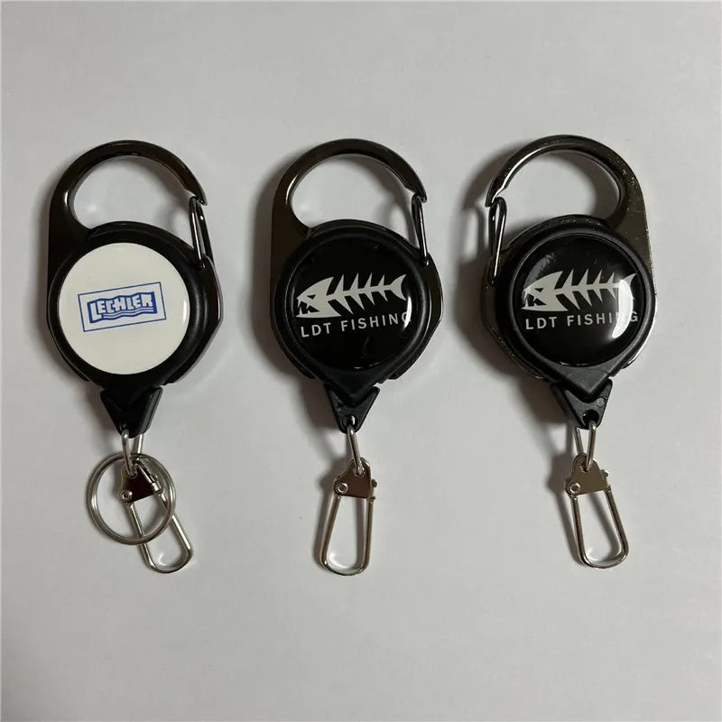 Custom Logo Retractable Quick Release Spring Clip Fly Fishing Zinger Fishing Net Zinger