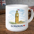England London Style Big Ben Design Porcelain Coffee Mug 20OZ Handgrip Pattern Dishwasher Microwave Safe Stocked Tea/Water
