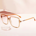 Optical Transparent Women and Men Eyeglasses Frames Large Size Ultralight Acetate Spectacles Square Frame for Myopia