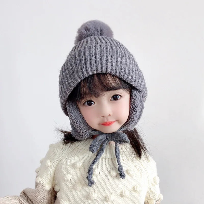 New Arrival Fall Autumn Winter Design Newborn Baby Kids Knitted Warm Hat Clothing