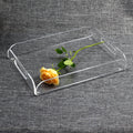 Handmade Clear Acrylic Serving Tray Quality Custom Storage for Breakfast Tea Home Hotel New Style Designer Dessert Recyclable