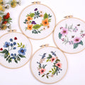 2026 Custom Floral Butterfly Patterns Instructions Hoops Pre-printed Pattern Cloth Theads Tools DIY Set Cross Stitch Embroidery
