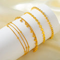 18K Gold Plated Stainless Steel Bracelets for European Fashion - Trendy Layered/Charm Designs