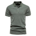 Cotton POLO Shirt Fashion Casual Men Solid Color Short Sleeve for Men