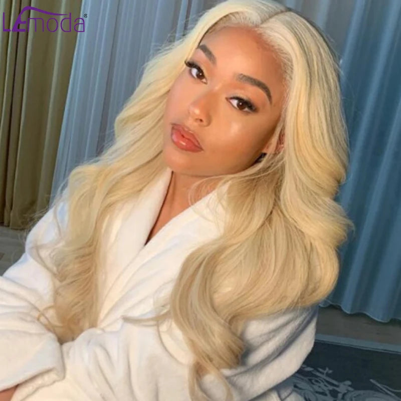 13X6 613 HD Transparent Lace Natural Wave Blond Hair Wigs Wholesale Raw Virgin Remy Lace Front Color Wigs Human Hair Wigs 613