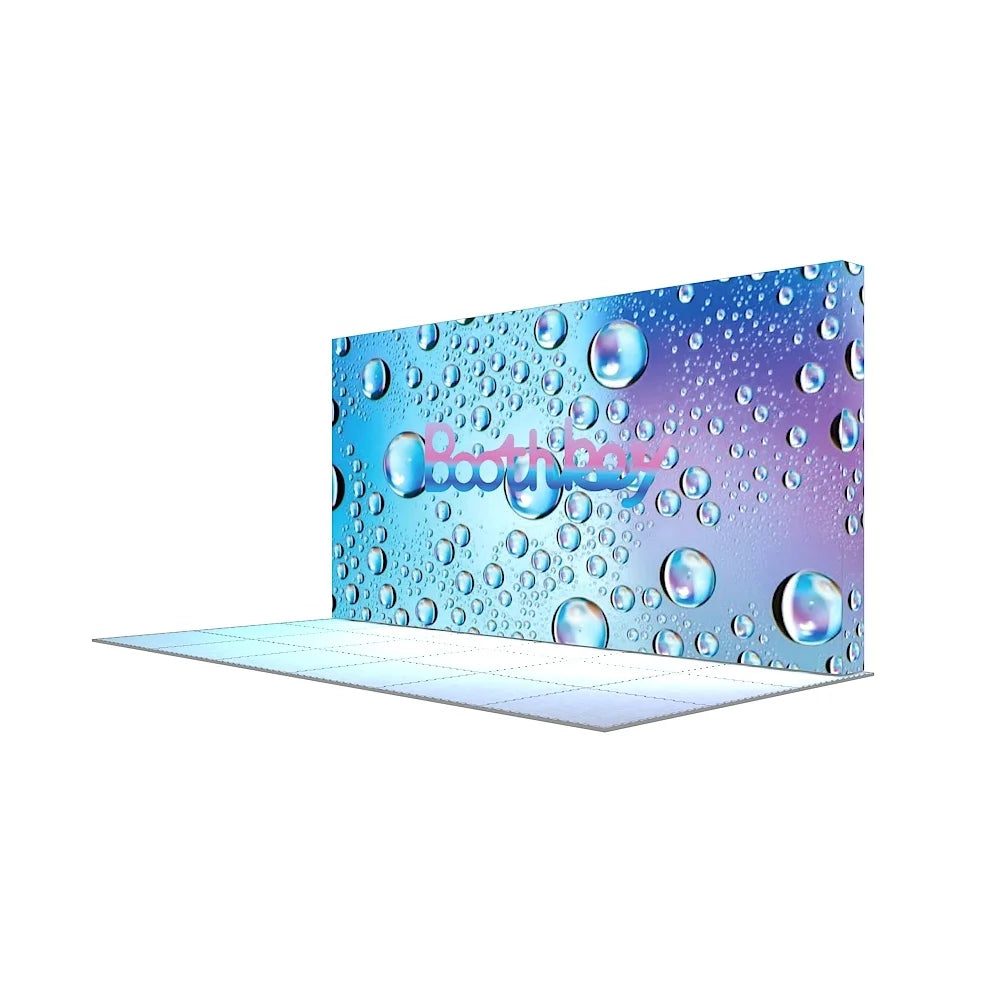 Quick Build 10x20 Collapsible Trade Show Booth Tool-Free LED Backlit SEG Pop up Backdrop Portable Exhibition Display