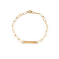 Wholesale Tarnish Free Gold Stainless Steel Blank Blank Bracelet  18k PVD Gold Plated Logo Bracelet