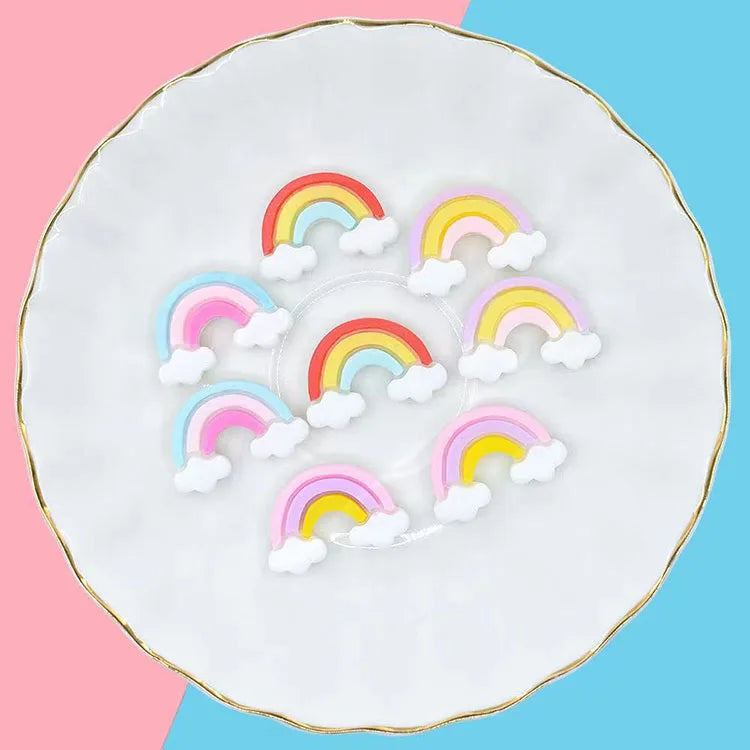 New Selling Fashion Clothes Accessories Resin Key Chain Children Mini Small Toys Rainbow Resin Art