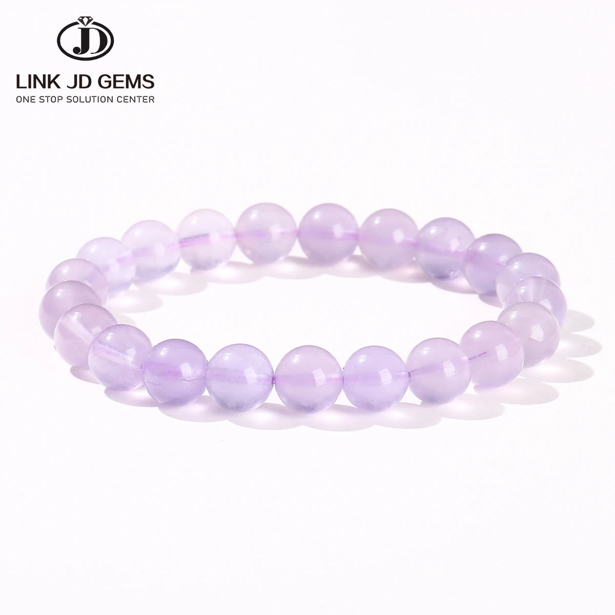 JD GEMS Wholesale Quality Women Beaded Strand Bracelets 5A Natural Light Purple Fluorite Bracelet for Women Gifts