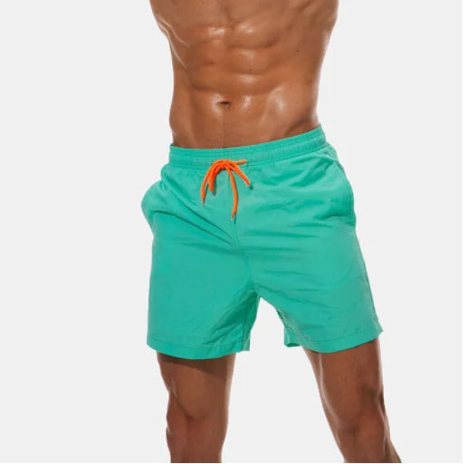 M-4XL Brand New Men's Stretch Swim Trunks Quick Dry Beach Shorts With Zipper Pockets and Mesh Lining