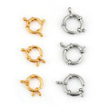 Hot Sale 18K Real Gold Plated Stainless Steel Round Spring Clasps DIY Jewelry Locks for Necklaces & Bracelets Making
