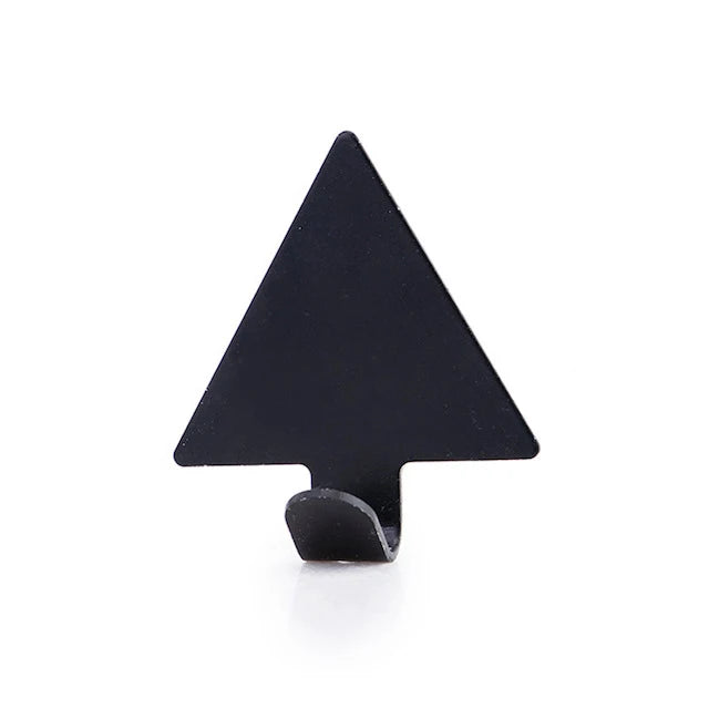 Hook CUSTOM Design Black Towel Hook Bathroom Wall Mounted Stainless Steel Triangular Adhesive Hooks