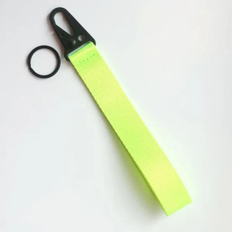 Wholesale Top Sale Short Lanyard Key Chain With Black Metal Keyring Lanyard Keychain