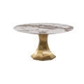 Modern Furniture Legs Round Marble Top Dining Tables Designs Stainless Steel Metal Base Marble Gold Packing Room Luxury Style