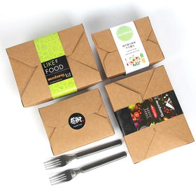Disposable Kraft Paper Packaging Takeout Fast Food to Go Hamburger Hot Dog Fried Chicken and Snacks Box Burger Box Customized