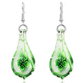 Ladies Trendy Fashion Colored Glaze Jewelry Women Glass Lampwork Tongue Pendant Murano Drop Earrings