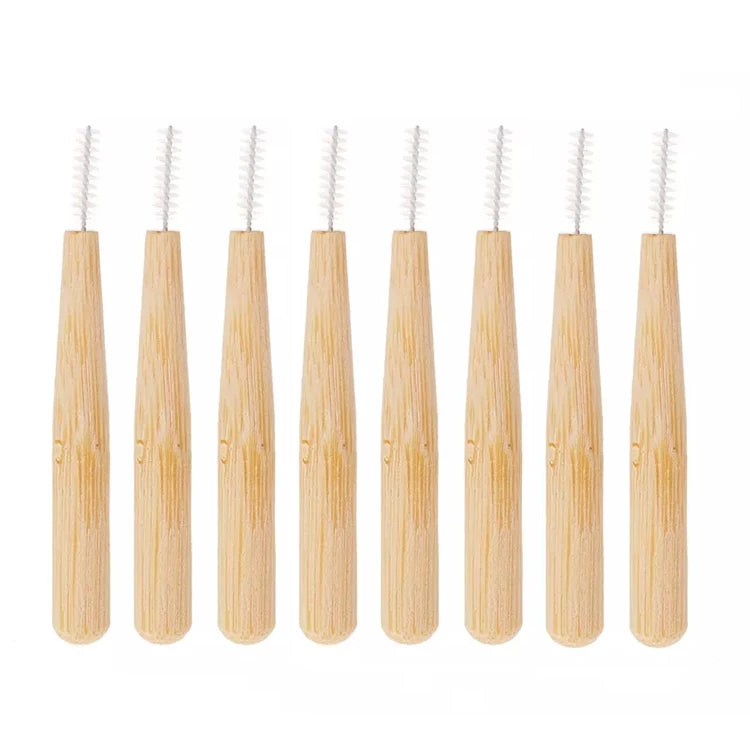 Soft Reusable Eco-Friendly Bamboo Interdental Brush New Product for Adults Clean Nylon Material