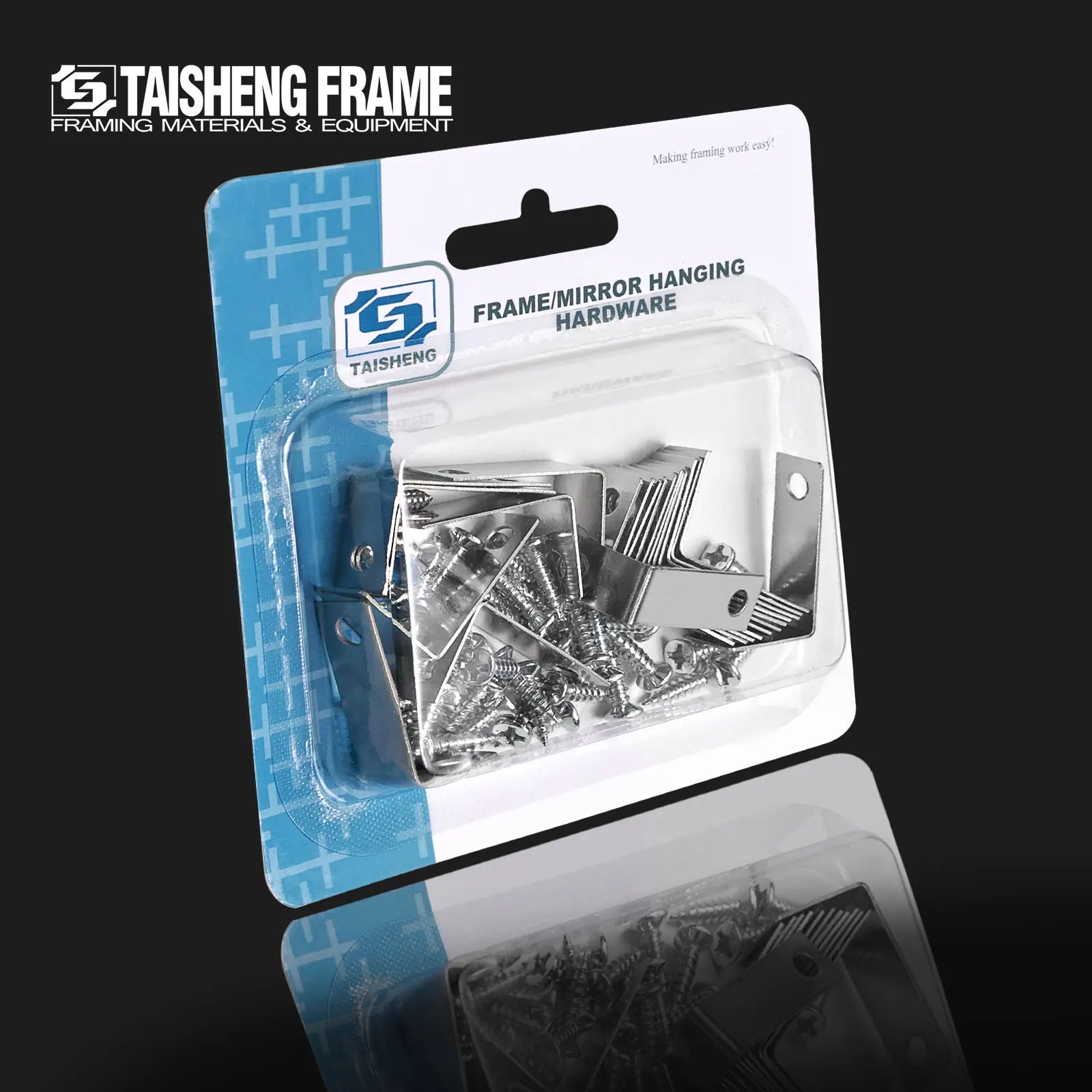 TS-K132 Framing Hardware 60 Pack L Brackets with Screws Frame Angle L Corners