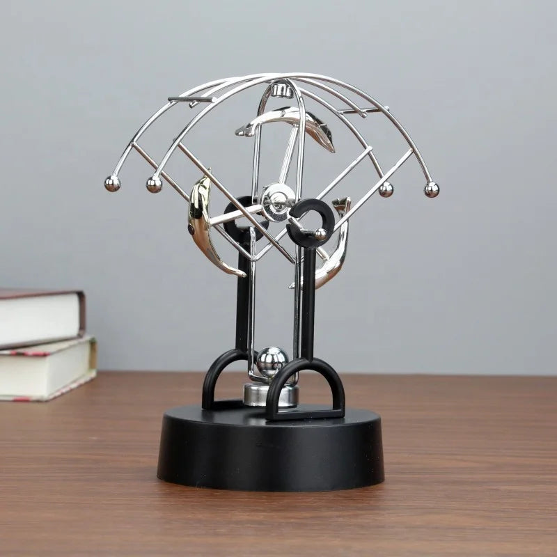 Cheap Newton Pendulum Perpetual Motion Machine Swing USB & Battery Revolving Electronic Balance Physics Office Desktop Decor