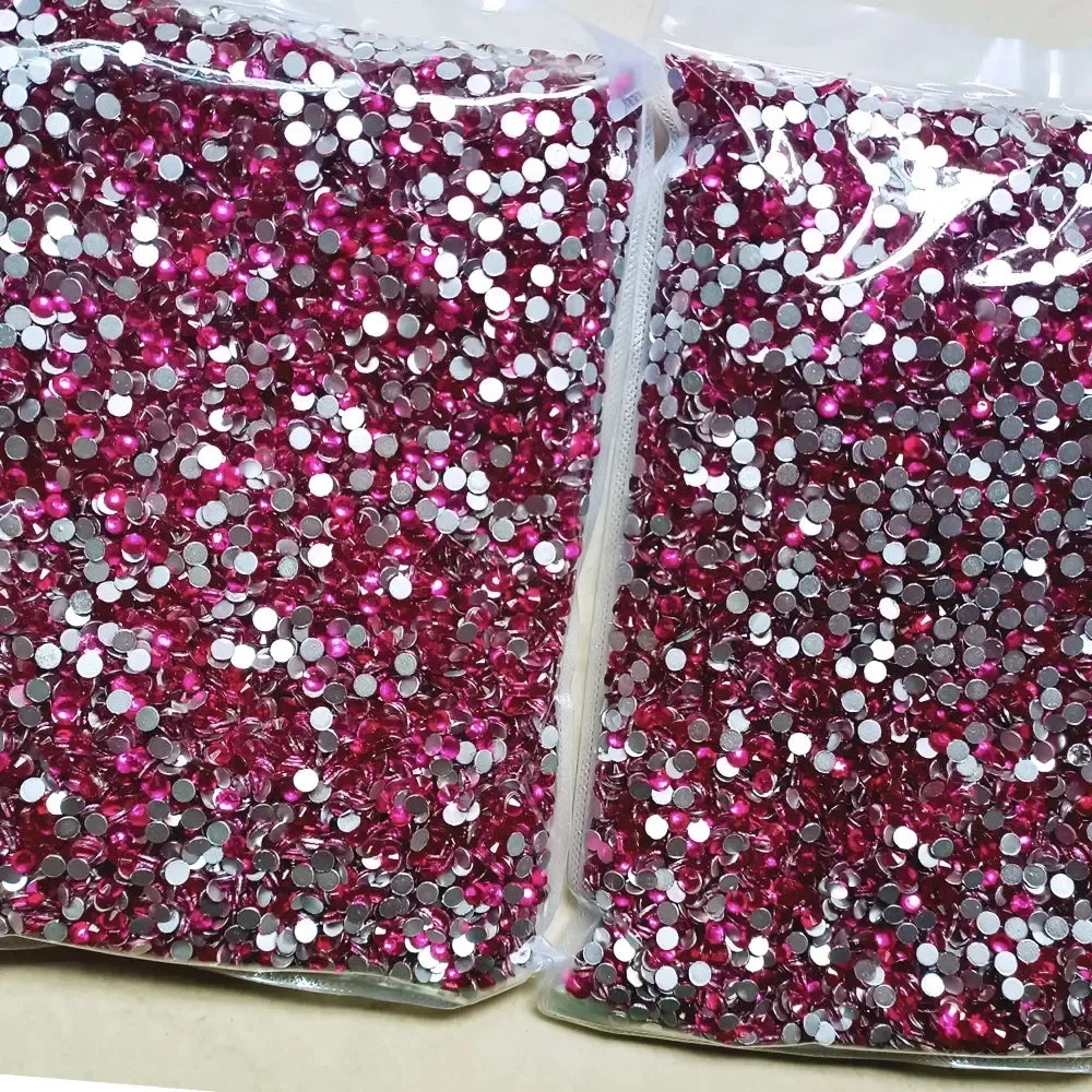 Wholesale Non-Hotfix Flatback Crystal Rhinestones Silver Bottom 8 Facets 2mm 3mm 4mm 5mm 6mm Sizes Nail Art Garments Shoes