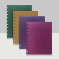 RINGNOTE Medium Size 2pcs/set Thin PU Leather Premium-Looking Soft for Planner Disc Bound Notebook Cover