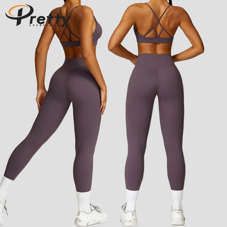 New Fashionable OEM/ODM Custom Quick Dry Gym Wear Women Leggings High Waist Fitness Yoga Suit Woman Workout Leggings