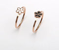 Rose Gold Thin Stacking Ring Summer Flower Ring for Women Gift Titanium Steel Daisy Ring