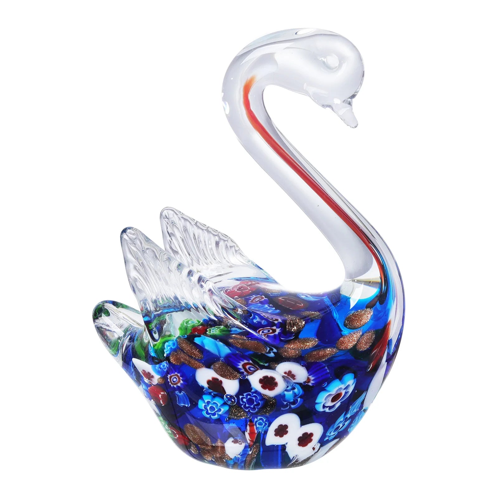 Colorful  Animal  Ornaments Wedding Gifts  for Souvenir Crystal Swan Crystal Crafts