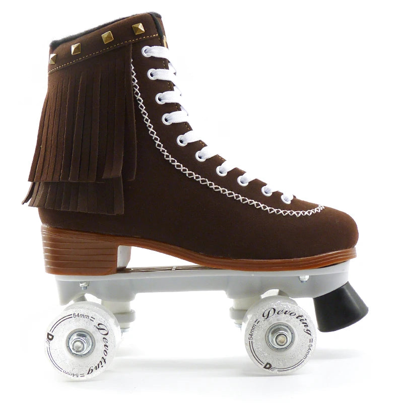 Outdoor Flashing Roller Skates with PU Wheel Quad Design