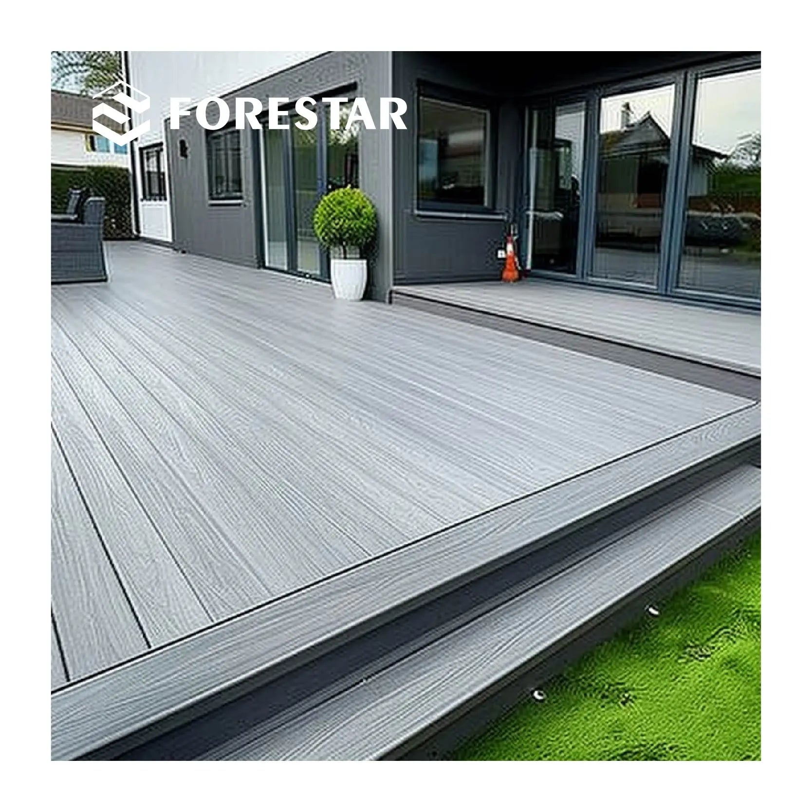 Forestar Special Offer European Style Swimming Pool and Villa Hotel Decking Plank Crack-resistant Outdoor WPC Floor