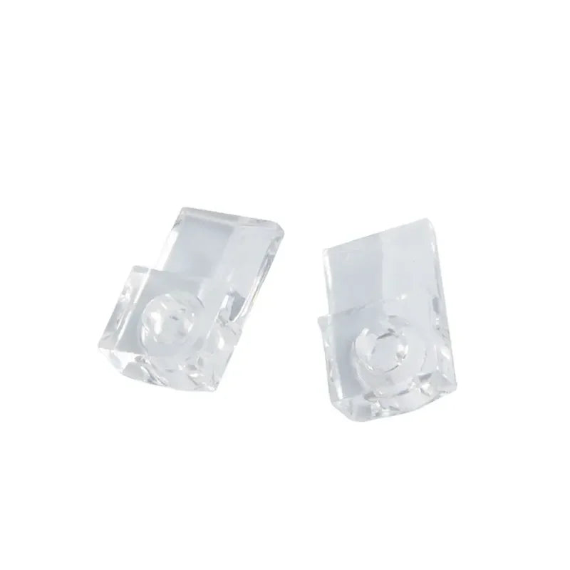 TS-K352 Mirror Holder Clip Glass Crystal Clear Plastic Mirror Clip Fixing Clip Kit with Screws and Mirror Hanging Kit