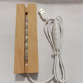 Custom Design Girls Gift 5V Wood Led Base With Acrylic Mood Light USB Cute Night Light for Bedroom Decoration