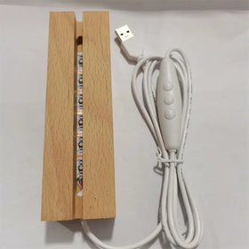 Custom Design Modern DIY Electric Girls Gift 5V Wood LED Base Switch Control Cute Night Light Bedroom Decoration