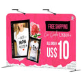 FEAMONT 10ft Fabric Tension Display Trade Show Exhibition Backdrop Pop up Booth Wall