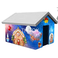 Free air Shipping to Door 4x3m Inflatable Santa Grotto Custom Made Inflatable Christmas House for Vacation