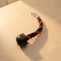 Heavy Duty Pull Down Black Red Braided Single Nylon Triceps Training Rope for Gym Fitness