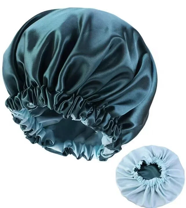 Fashion Satin Queen Silk Sleeping Bonnet Adjustable Women Girls Satin Night Bonnets for Natural Curly Hair