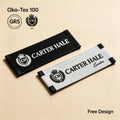 Hot Sale Polyester Woven Clothing Labels Design Clothing Laser Cut Edge for Garments Woven Tags