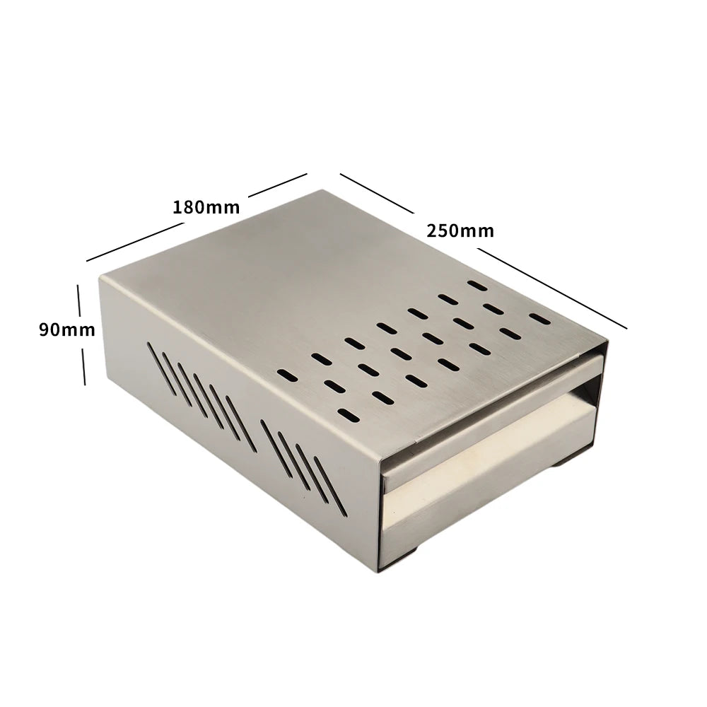 Professional Espresso Tools Rectangular Coffee Knock Box Stainless Steel Silver White Black 25cm Coffee Knock Box Drawer