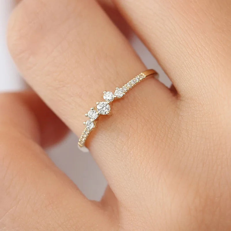 Jachon Cooper Jewelry Diamond Ring Luxury Group Set Diamond Ring China Wholesale Silver Vintage Rings