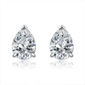 2022 Summer Waterproof Earrings Fancy Ice Cut Classic Pear Created Shape Stud Earring for Women