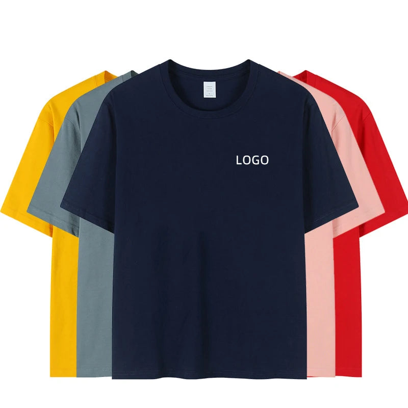 Men Fashion Embossed Tee T Shirt Pullover Premium Custom Logo T-shirt