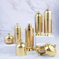 5g 10g 30g 50g 10ml 30ml 50ml 120ml Luxury Gold Polyhedron Cosmetic Empty Plastic Acrylic Jar and Bottle Set