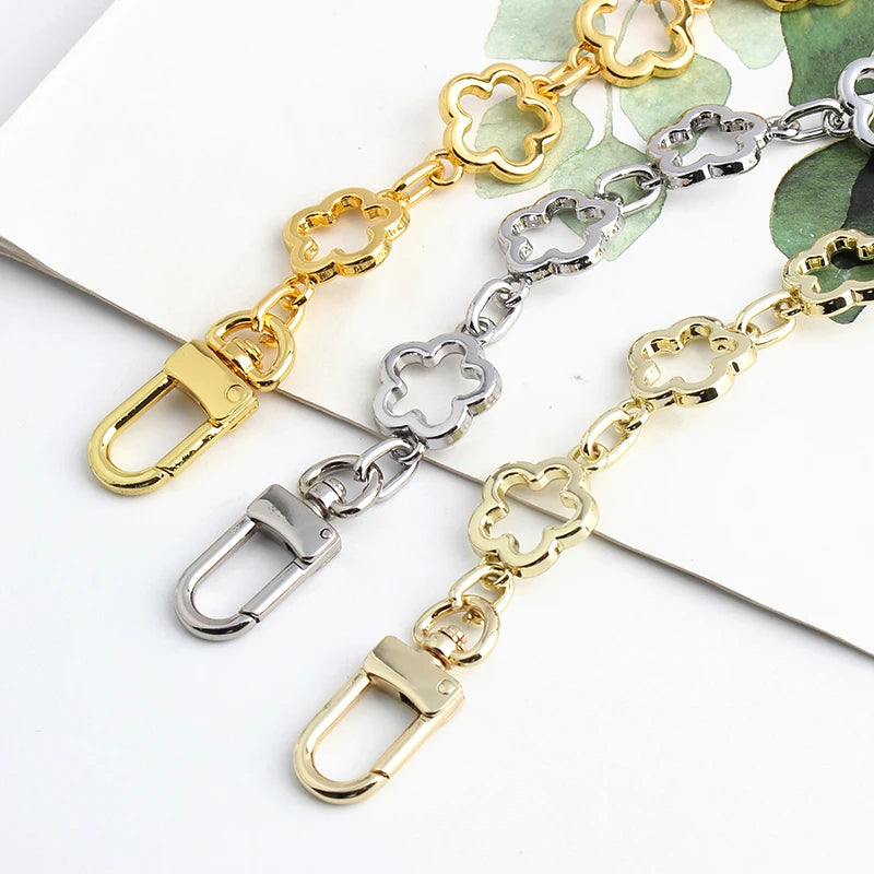 2023 Nolvo World Fashion Wholesale Metal Chunky Sell Shoulder Lobster Clasp Flower Chain Accessories Strap for Woman Bag Purse